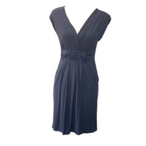 Maurices‎ Black Empire Waist Dress Medium Rosette Waist Cocktail Dress
